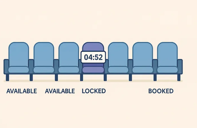 Two overlapping read-write timelines for the same seat